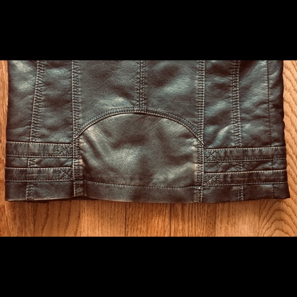 “Vegan” Leather Bomber Jacket - Picture 7 of 8